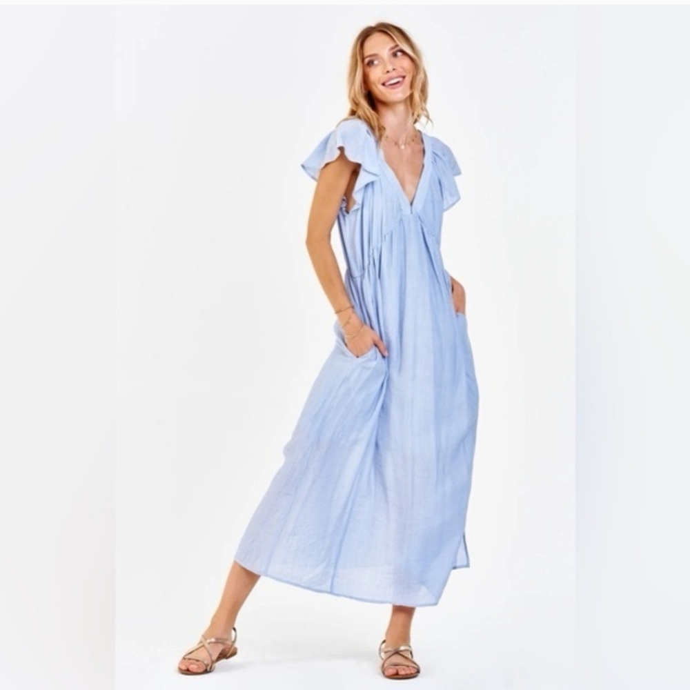 Dear John Lottie Dress Light Blue Size Medium